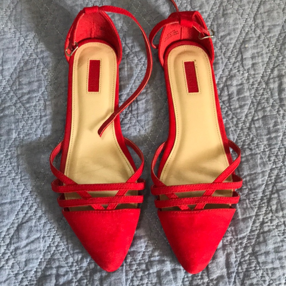 Red Flat Sandals